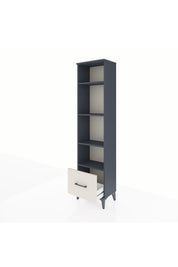 Arges Dolap 4 Raflı Tek Çekmeceli 44x30x182 Antrasit-Aytaşı