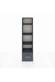 Arges Dolap 4 Raflı Tek Çekmeceli 44x30x182 Antrasit-Antrasit