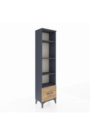 Arges Dolap 4 Raflı Tek Çekmeceli 44x30x182 Antrasit-Çam