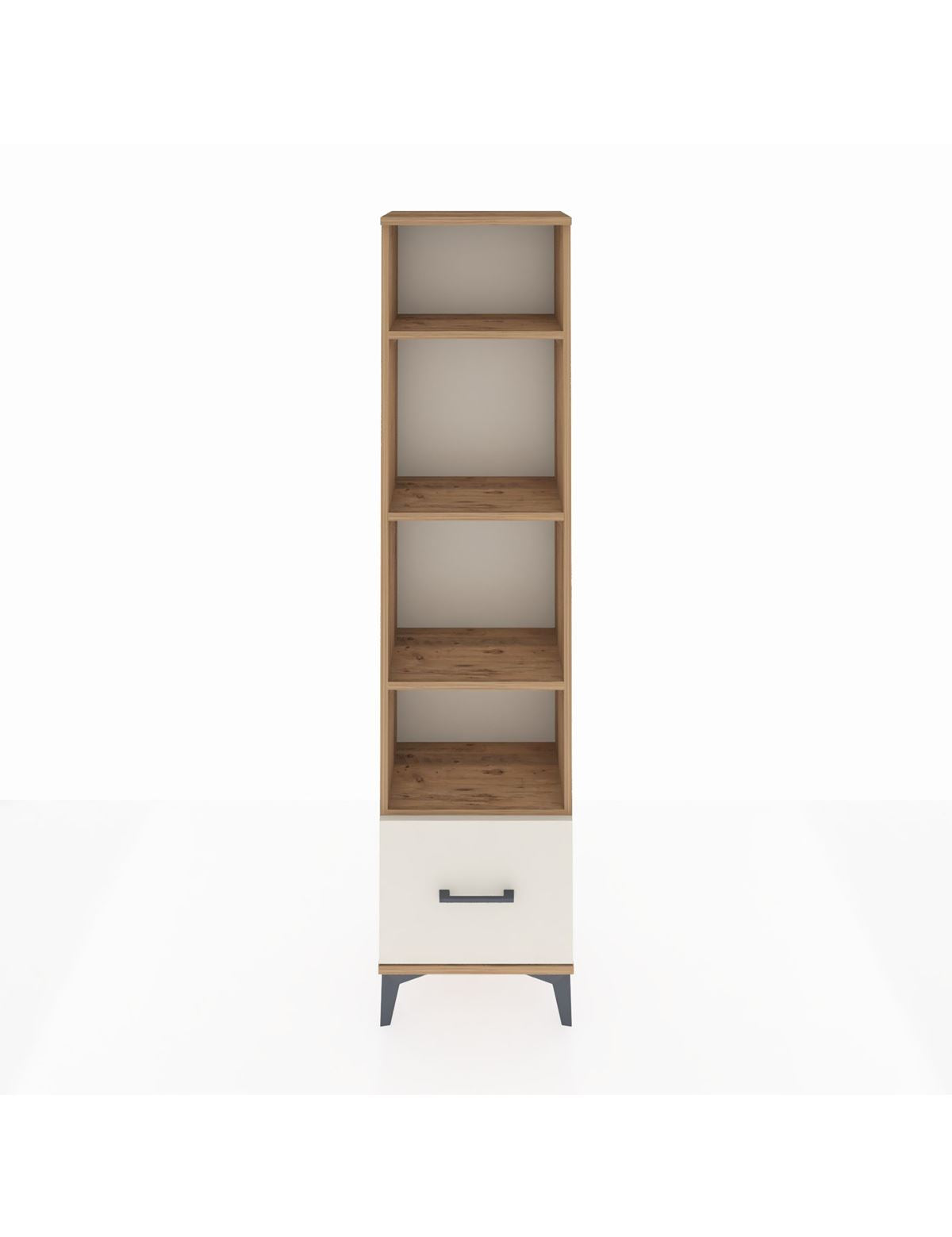 Arges Dolap 4 Raflı Tek Çekmeceli 44x30x182 Çam-Aytaşı