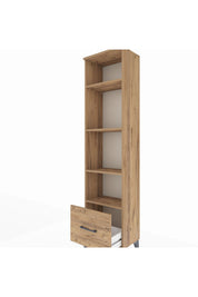 Arges Dolap 4 Raflı Tek Çekmeceli 44x30x182 Çam-Çam