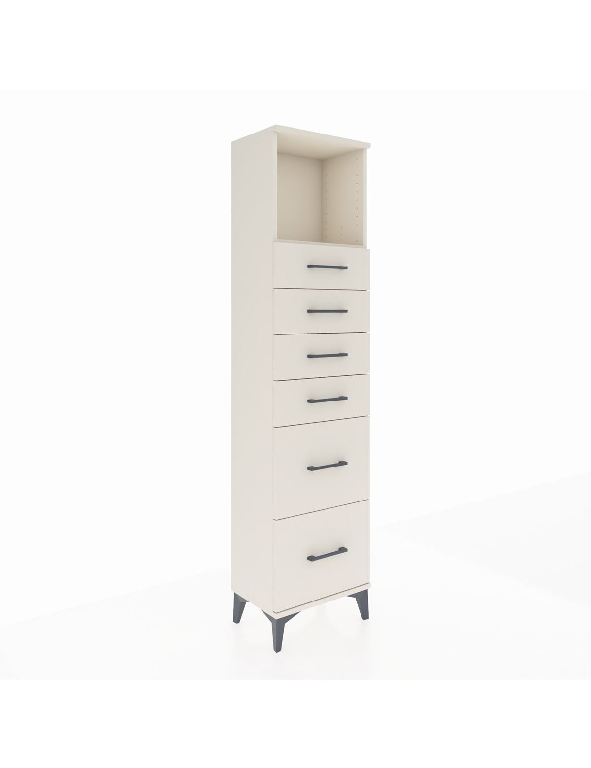 Arges Dolap Tek Raflı 6 Çekmeceli 44x30x182 Aytaşı-Aytaşı