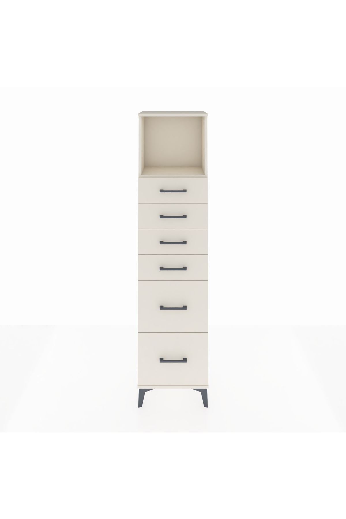 Arges Dolap Tek Raflı 6 Çekmeceli 44x30x182 Aytaşı-Aytaşı