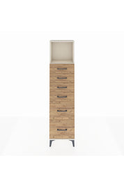 Arges Dolap Tek Raflı 6 Çekmeceli 44x30x182 Aytaşı-Çam
