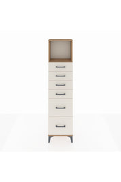 Arges Dolap Tek Raflı 6 Çekmeceli 44x30x182 Çam-Aytaşı