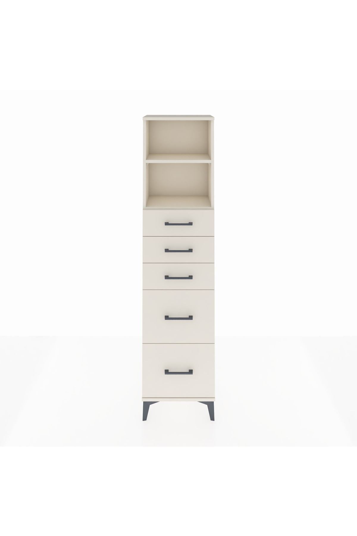 Arges Dolap 2 Raflı 5 Çekmeceli 44x30x182 Aytaşı-Aytaşı