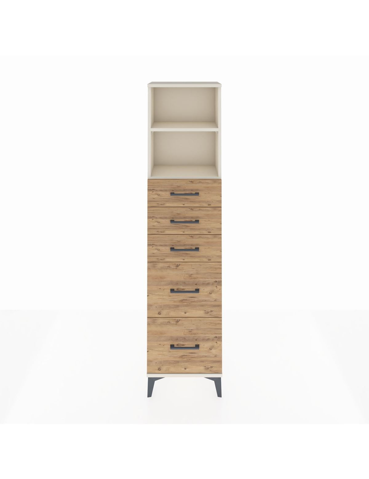 Arges Dolap 2 Raflı 5 Çekmeceli 44x30x182 Aytaşı-Çam