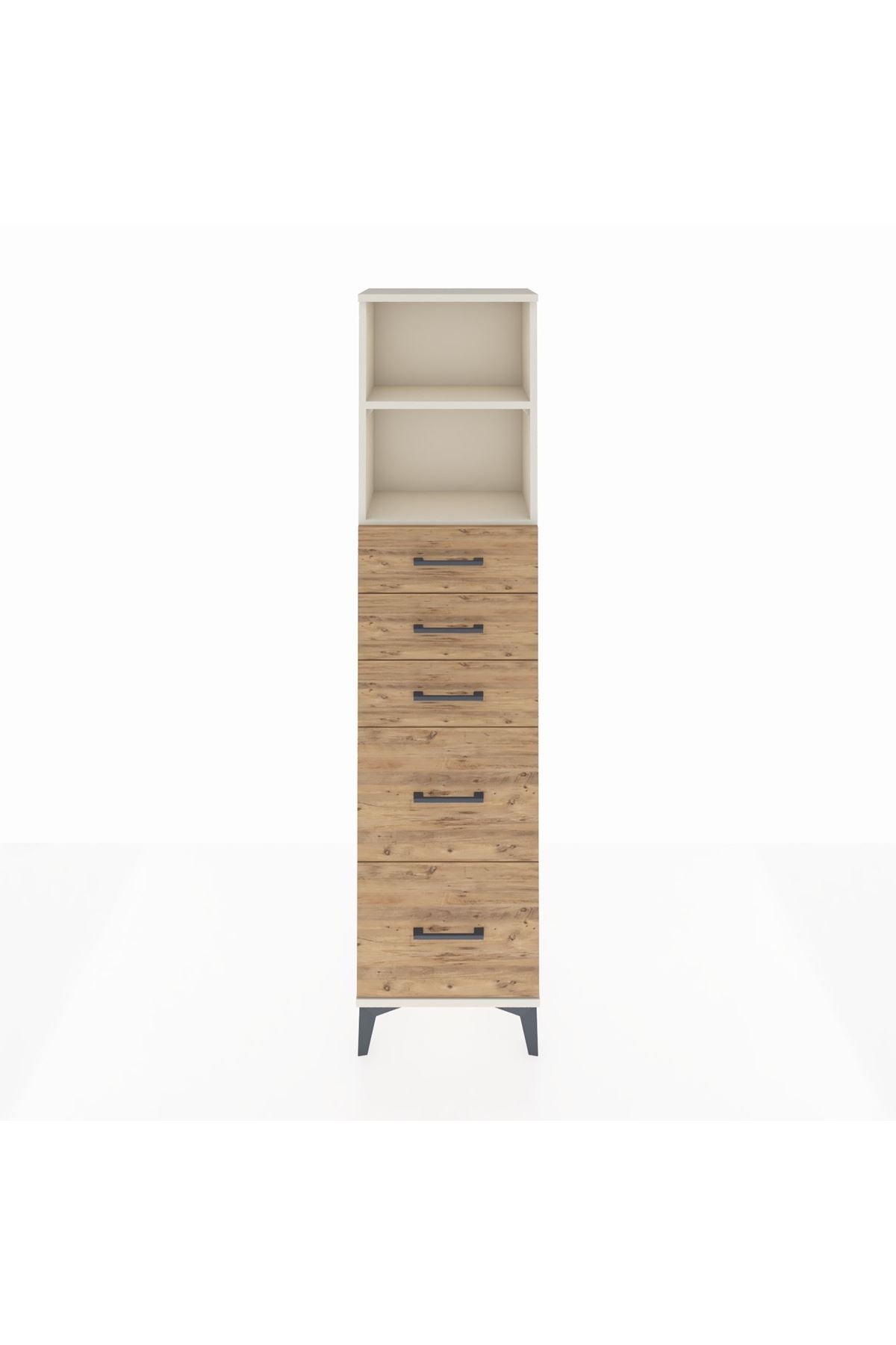 Arges Dolap 2 Raflı 5 Çekmeceli 44x30x182 Aytaşı-Çam