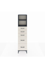 Arges Dolap 2 Raflı 5 Çekmeceli 44x30x182 Antrasit-Aytaşı