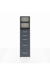 Arges Dolap 2 Raflı 5 Çekmeceli 44x30x182 Antrasit-Antrasit