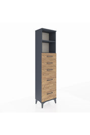 Arges Dolap 2 Raflı 5 Çekmeceli 44x30x182 - S22M046V6A