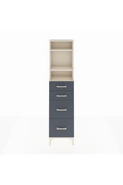 Arges Dolap 3 Raflı 4 Çekmeceli 44x30x182 Aytaşı-Antrasit