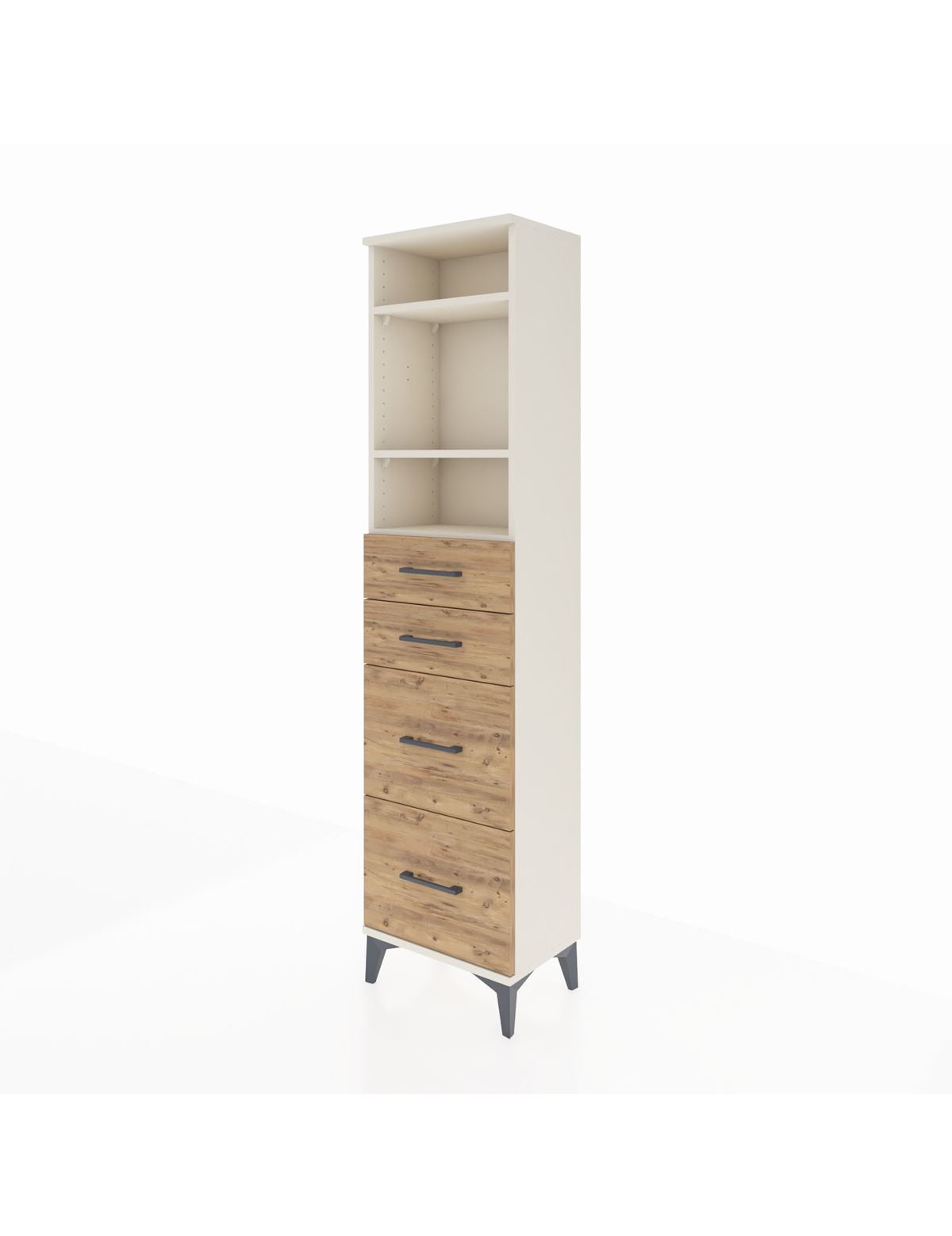 Arges Dolap 3 Raflı 4 Çekmeceli 44x30x182 - S22M047V3A