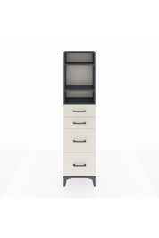 Arges Dolap 3 Raflı 4 Çekmeceli 44x30x182 Antrasit-Aytaşı