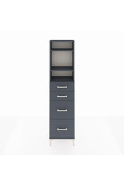 Arges Dolap 3 Raflı 4 Çekmeceli 44x30x182 Antrasit-Antrasit