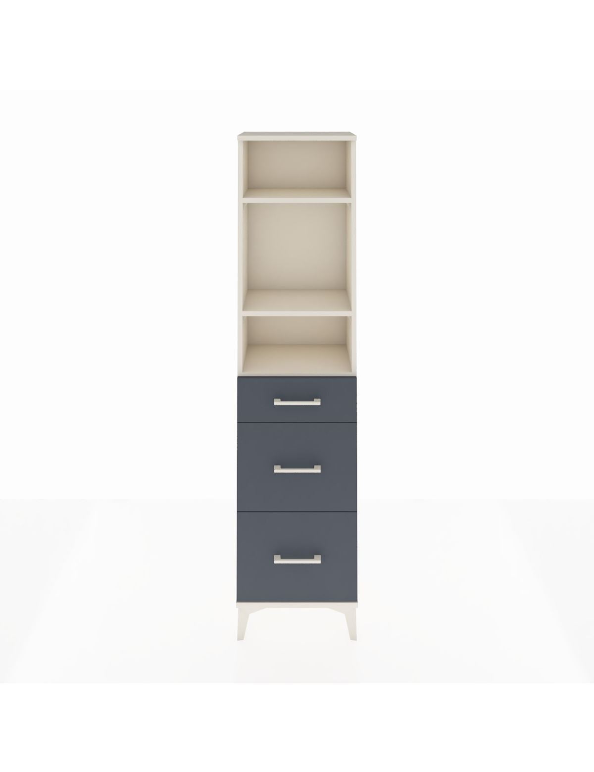 Arges Dolap 3 Raflı 3 Çekmeceli 44x30x182 Aytaşı-Antrasit