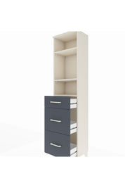 Arges Dolap 3 Raflı 3 Çekmeceli 44x30x182 Aytaşı-Antrasit