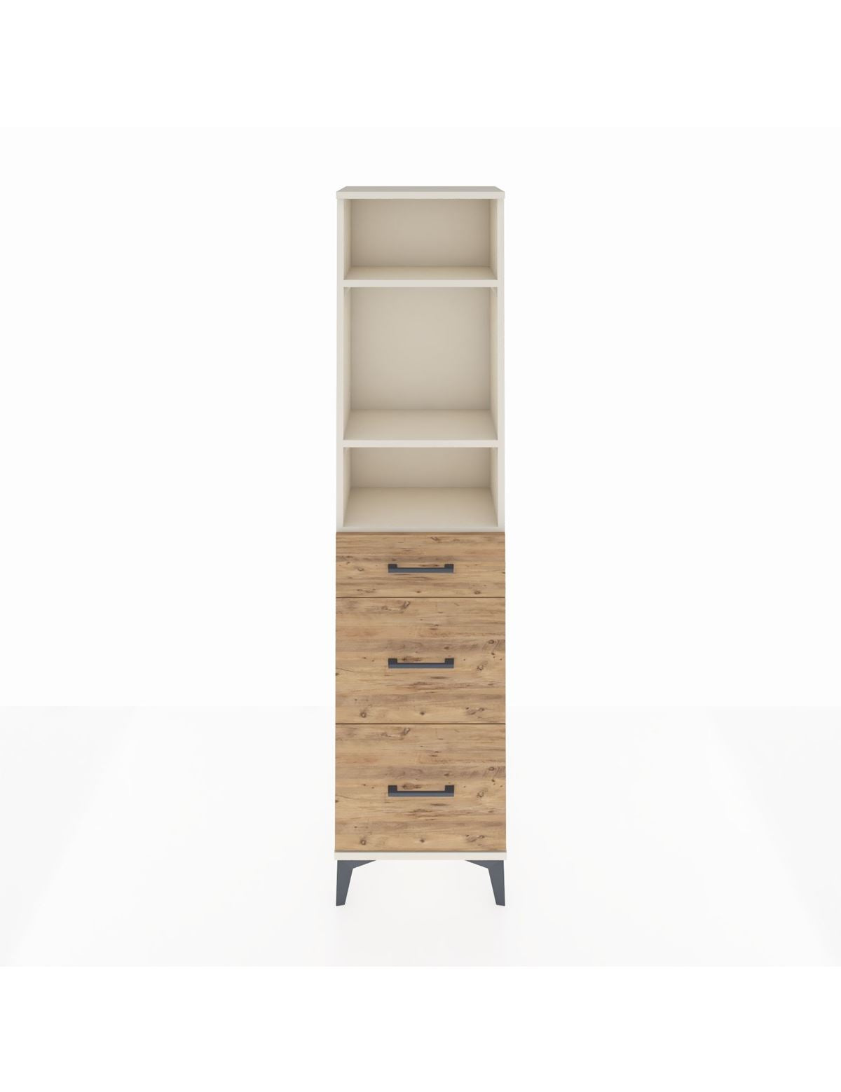 Arges Dolap 3 Raflı 3 Çekmeceli 44x30x182 Aytaşı-Çam