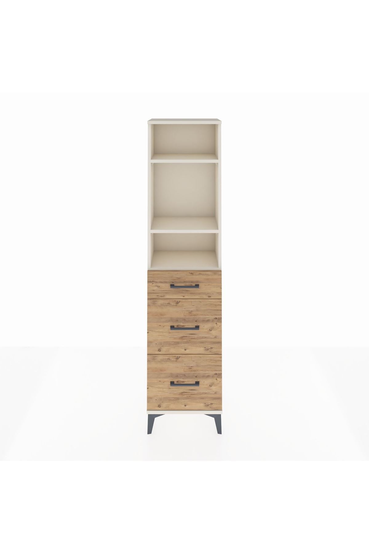 Arges Dolap 3 Raflı 3 Çekmeceli 44x30x182 Aytaşı-Çam