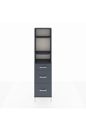 Arges Dolap 3 Raflı 3 Çekmeceli 44x30x182 Antrasit-Antrasit