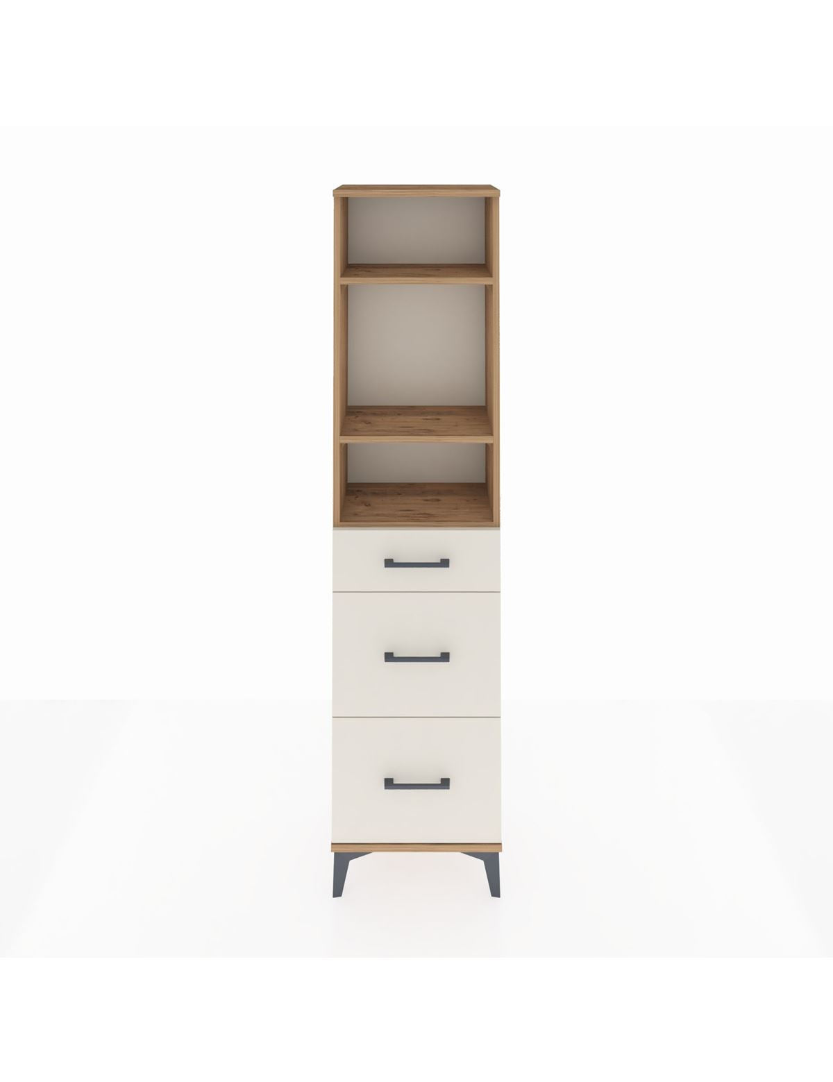 Arges Dolap 3 Raflı 3 Çekmeceli 44x30x182 Çam-Aytaşı