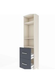 Arges Dolap 3 Raflı 2 Çekmeceli 44x30x182 Aytaşı-Antrasit