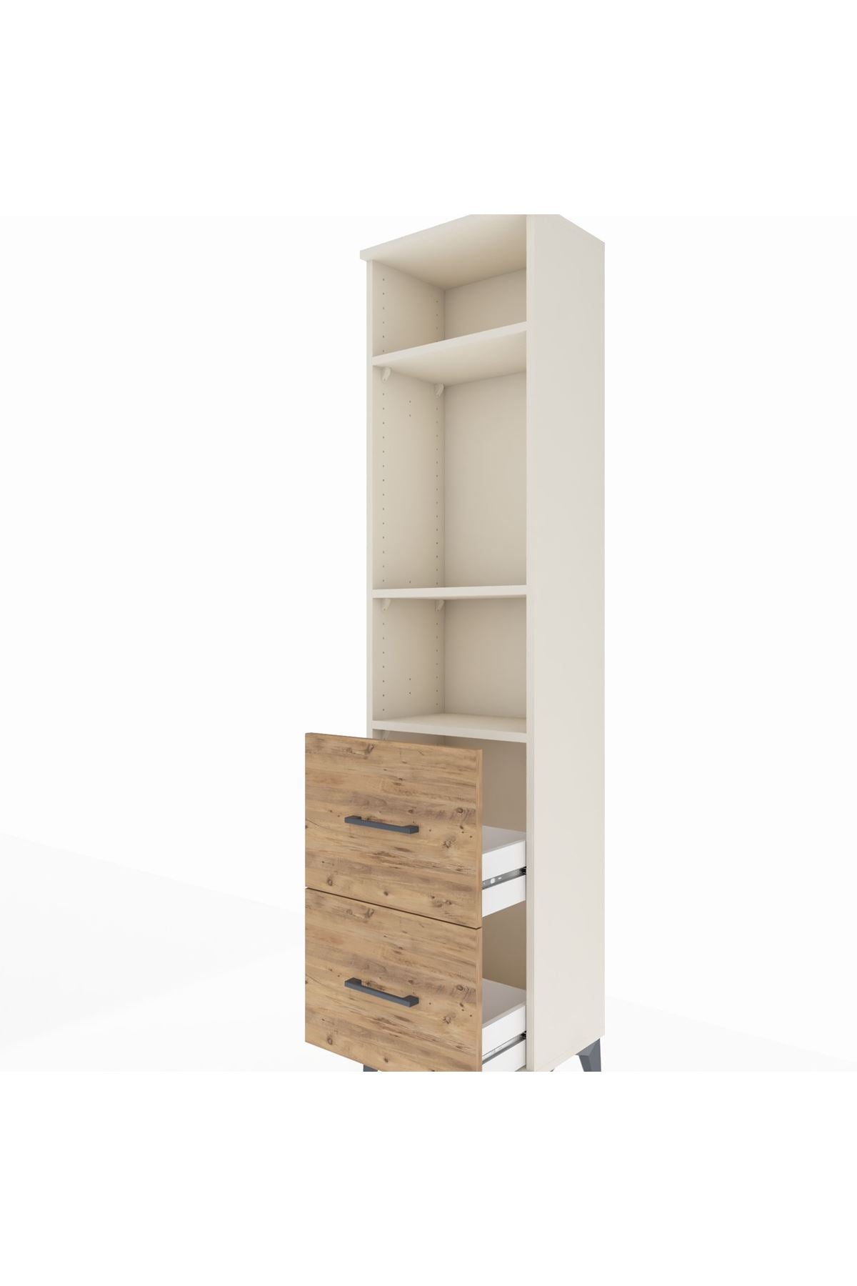 Arges Dolap 3 Raflı 2 Çekmeceli 44x30x182 Aytaşı-Çam