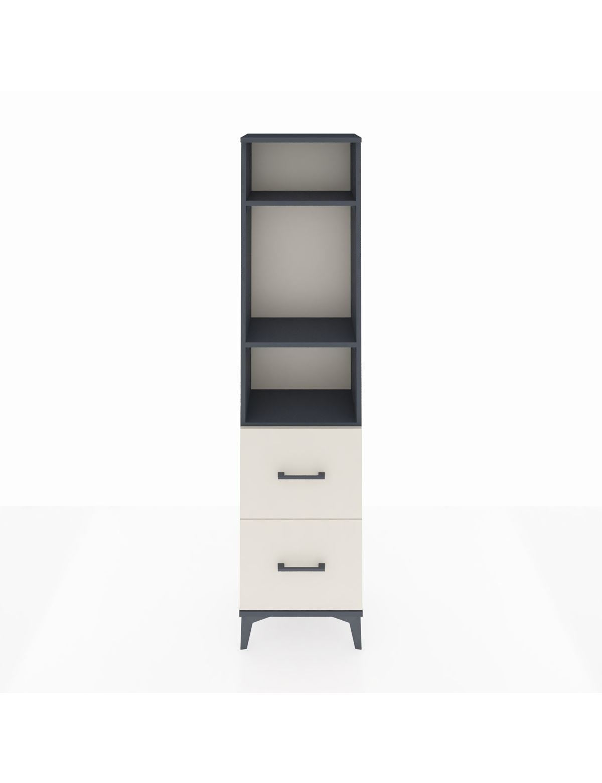 Arges Dolap 3 Raflı 2 Çekmeceli 44x30x182 Antrasit-Aytaşı