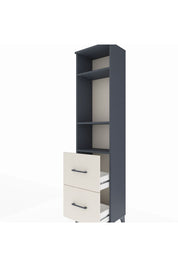 Arges Dolap 3 Raflı 2 Çekmeceli 44x30x182 Antrasit-Aytaşı