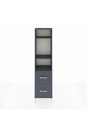 Arges Dolap 3 Raflı 2 Çekmeceli 44x30x182 Antrasit-Antrasit