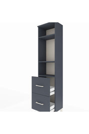 Arges Dolap 3 Raflı 2 Çekmeceli 44x30x182 Antrasit-Antrasit