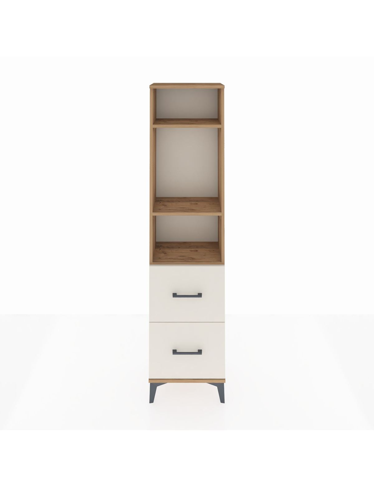 Arges Dolap 3 Raflı 2 Çekmeceli 44x30x182 Çam-Aytaşı