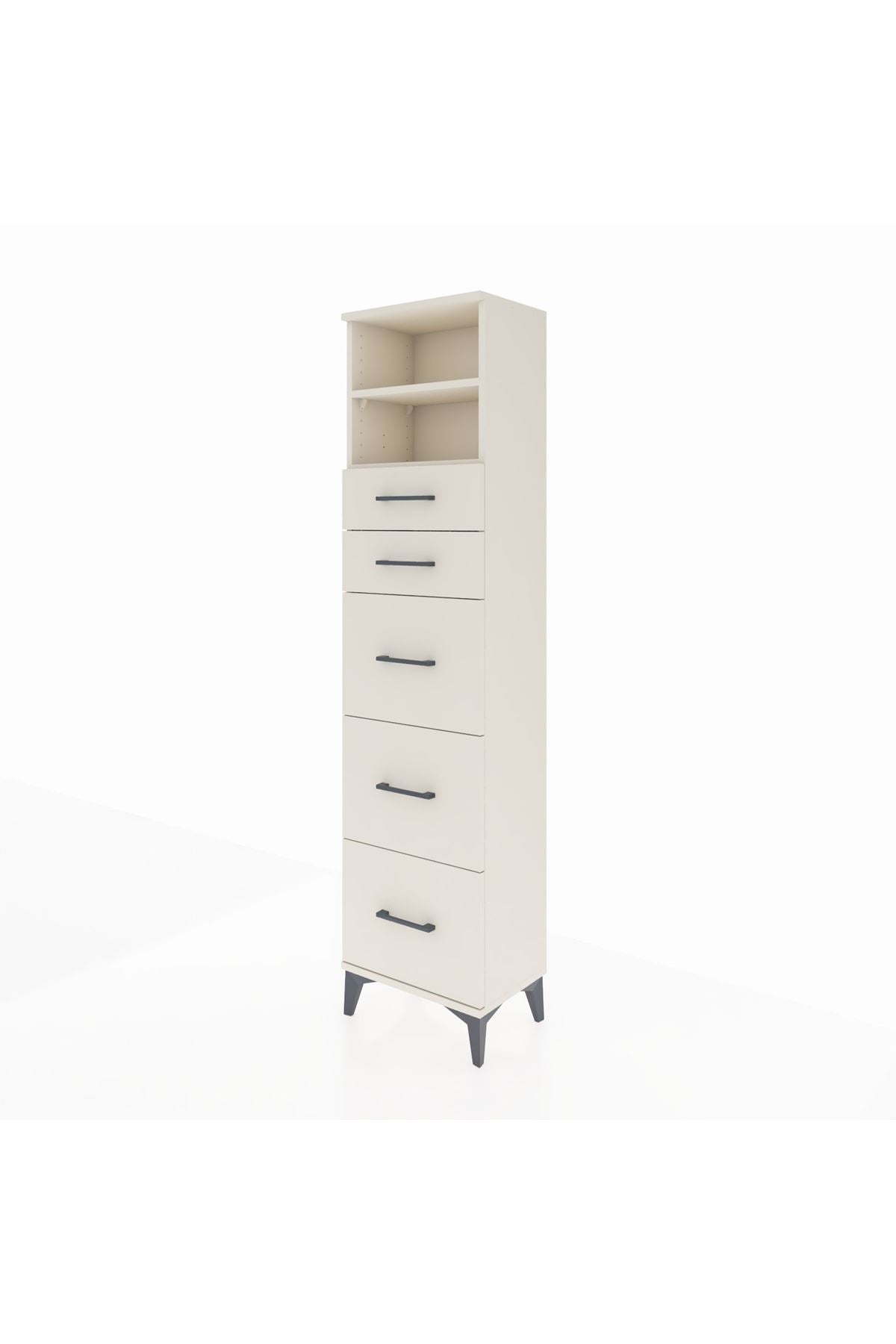Arges Dolap 2 Raflı 5 Çekmeceli 44x30x182 - S22M050V1A