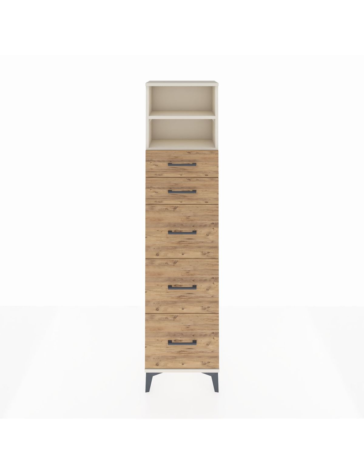 Arges Dolap 2 Raflı 5 Çekmeceli 44x30x182 Aytaşı-Çam