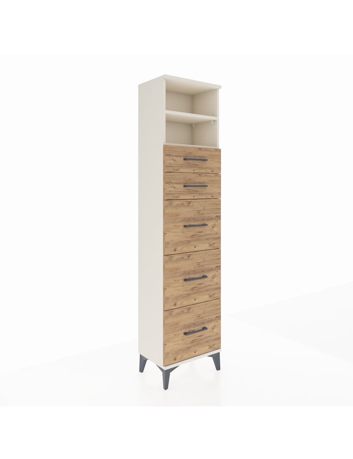 Arges Dolap 2 Raflı 5 Çekmeceli 44x30x182 Aytaşı-Çam