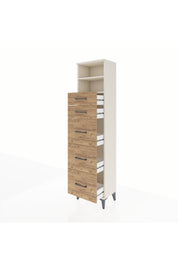 Arges Dolap 2 Raflı 5 Çekmeceli 44x30x182 Aytaşı-Çam