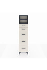 Arges Dolap 2 Raflı 5 Çekmeceli 44x30x182 Antrasit-Aytaşı