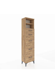 Arges Dolap 2 Raflı 5 Çekmeceli 44x30x182 - S22M050V9A