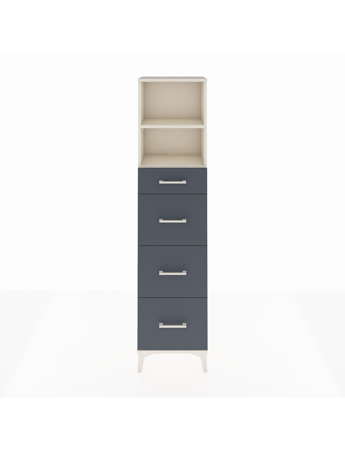 Arges Dolap 2 Raflı 4 Çekmeceli 44x30x182 Aytaşı-Antrasit