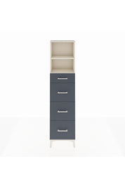 Arges Dolap 2 Raflı 4 Çekmeceli 44x30x182 Aytaşı-Antrasit