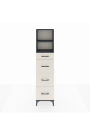 Arges Dolap 2 Raflı 4 Çekmeceli 44x30x182 Antrasit-Aytaşı