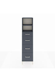 Arges Dolap 2 Raflı 4 Çekmeceli 44x30x182 Antrasit-Antrasit