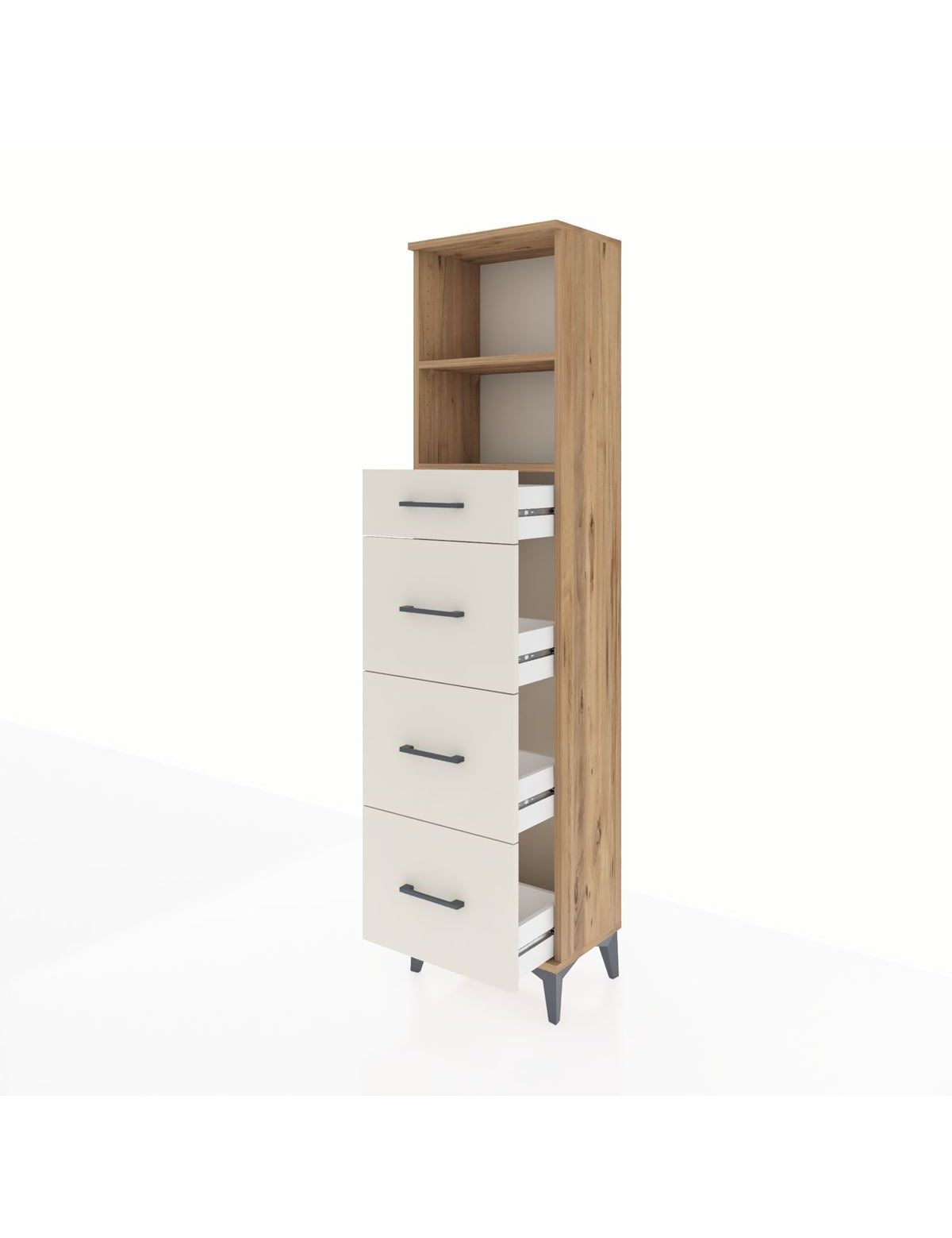 Arges Dolap 2 Raflı 4 Çekmeceli 44x30x182 - S22M051V7A
