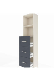 Arges Dolap 2 Raflı 3 Çekmeceli 44x30x182 Aytaşı-Antrasit