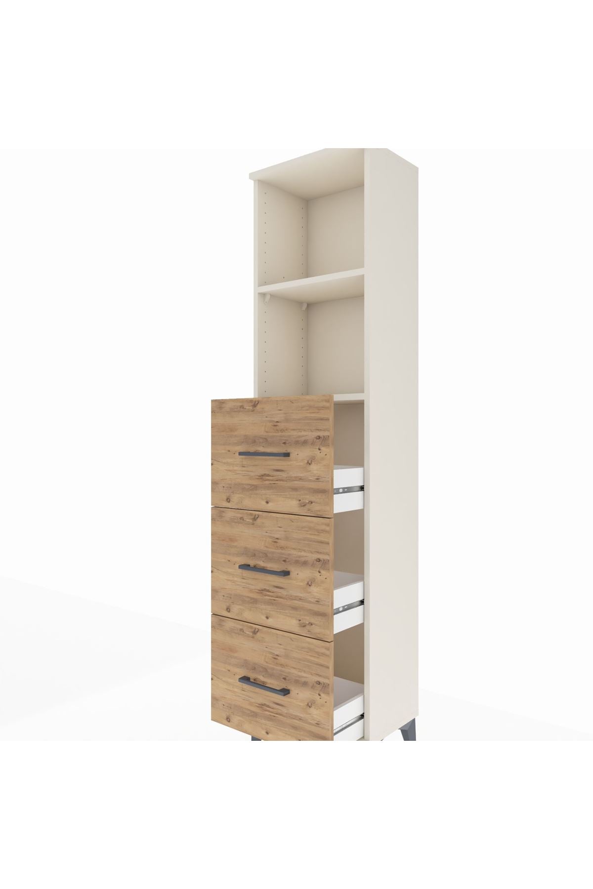 Arges Dolap 2 Raflı 3 Çekmeceli 44x30x182 Aytaşı-Çam