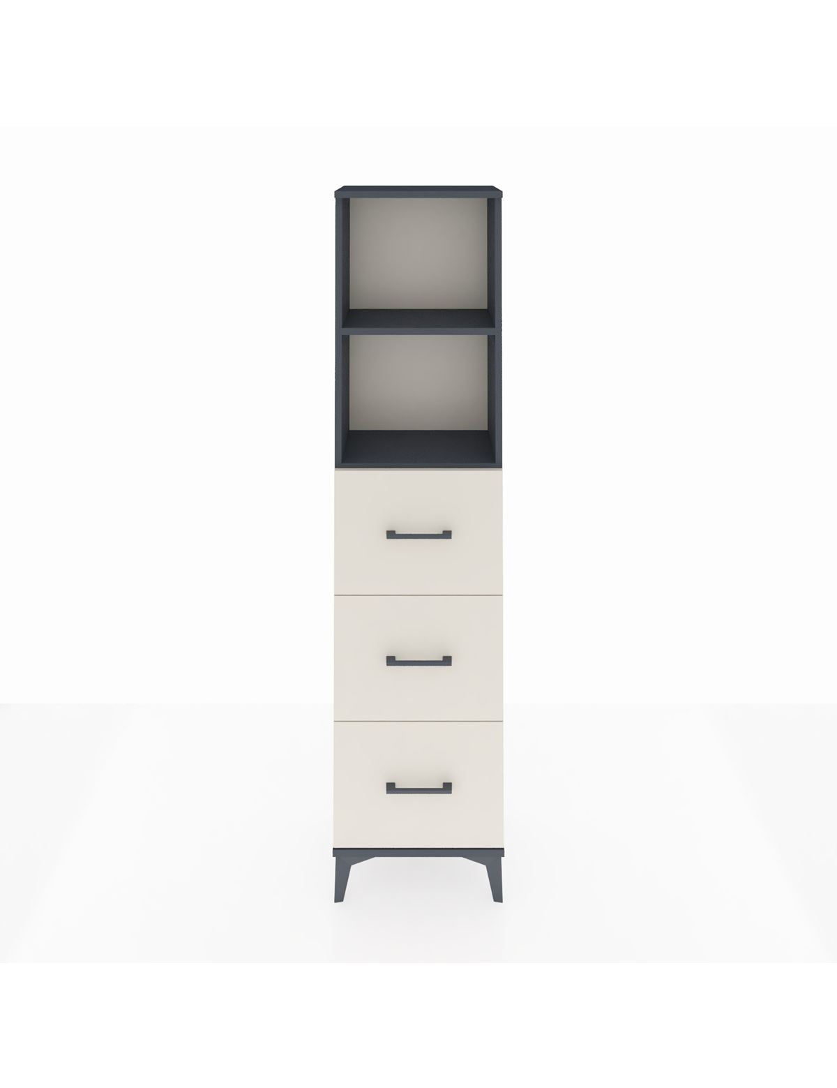 Arges Dolap 2 Raflı 3 Çekmeceli 44x30x182 Antrasit-Aytaşı