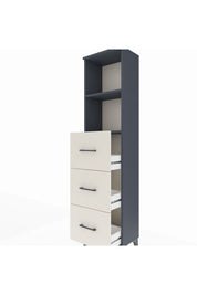 Arges Dolap 2 Raflı 3 Çekmeceli 44x30x182 Antrasit-Aytaşı