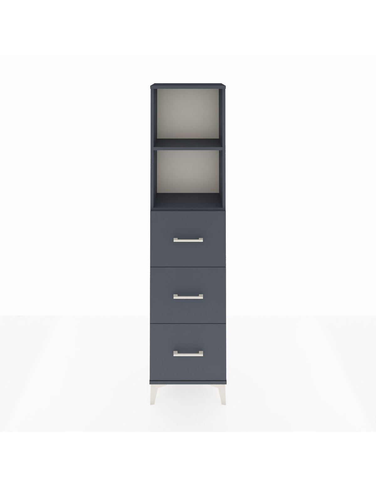 Arges Dolap 2 Raflı 3 Çekmeceli 44x30x182 Antrasit-Antrasit