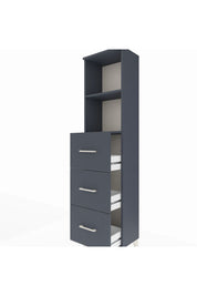 Arges Dolap 2 Raflı 3 Çekmeceli 44x30x182 Antrasit-Antrasit