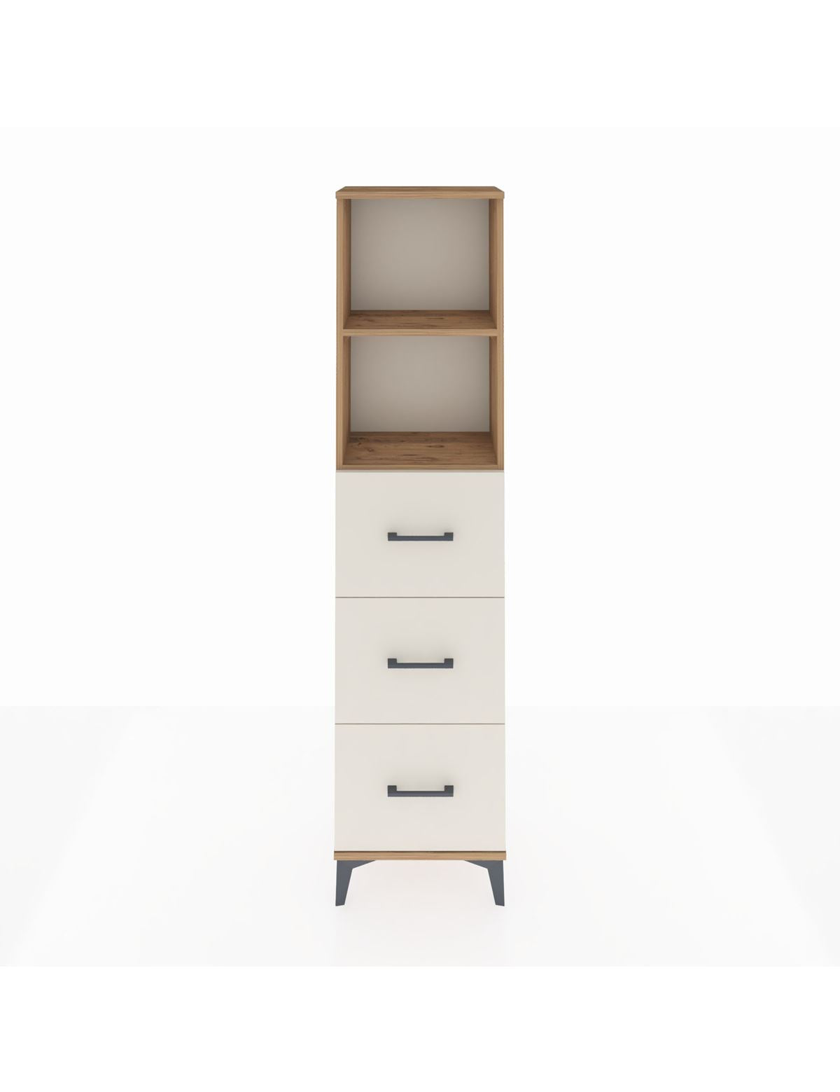 Arges Dolap 2 Raflı 3 Çekmeceli 44x30x182 Çam-Aytaşı